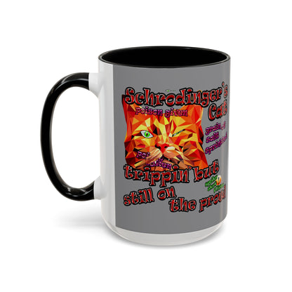 schrodinger's cat - Accent Mug (grey)