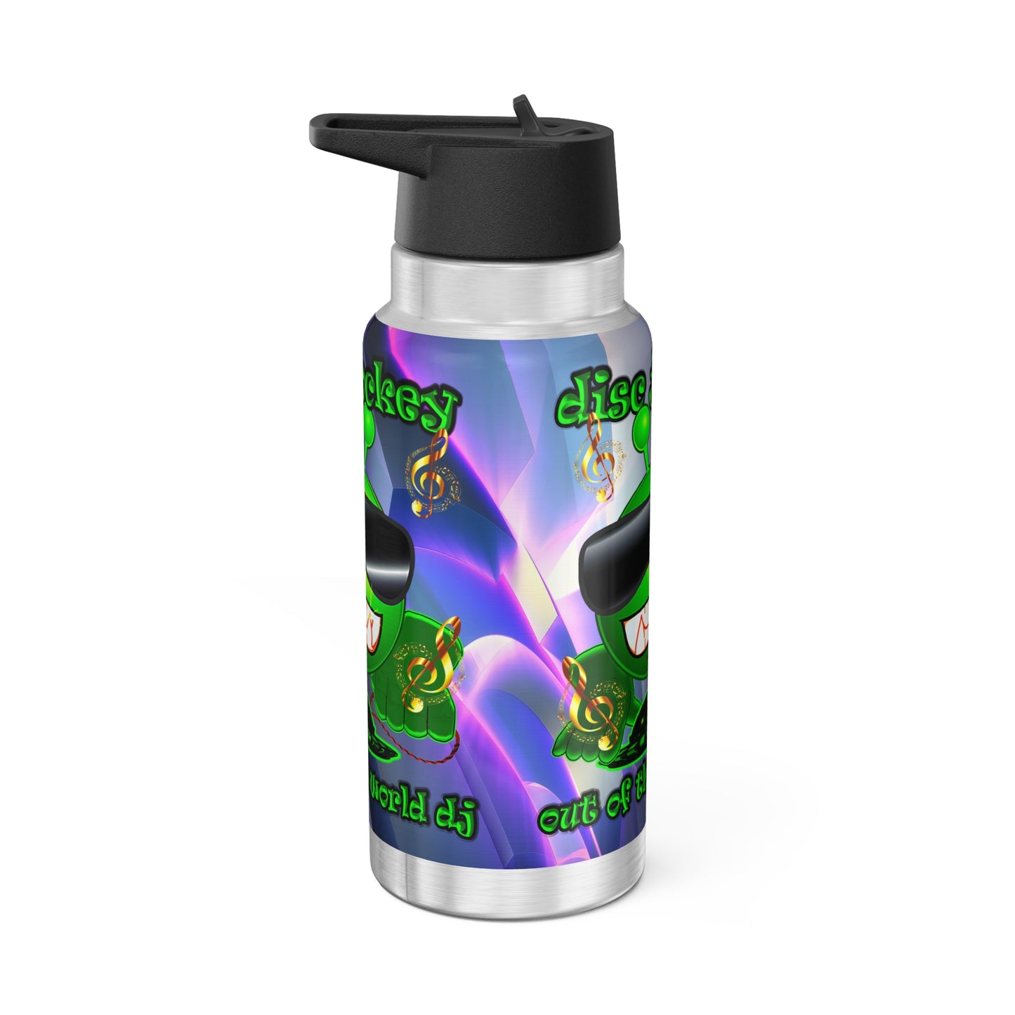 disc jockey - Gator Tumbler, 32oz (grey-pink wave)