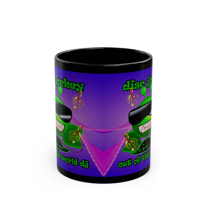 disc jockey - Black Mug (purple-pink wave)