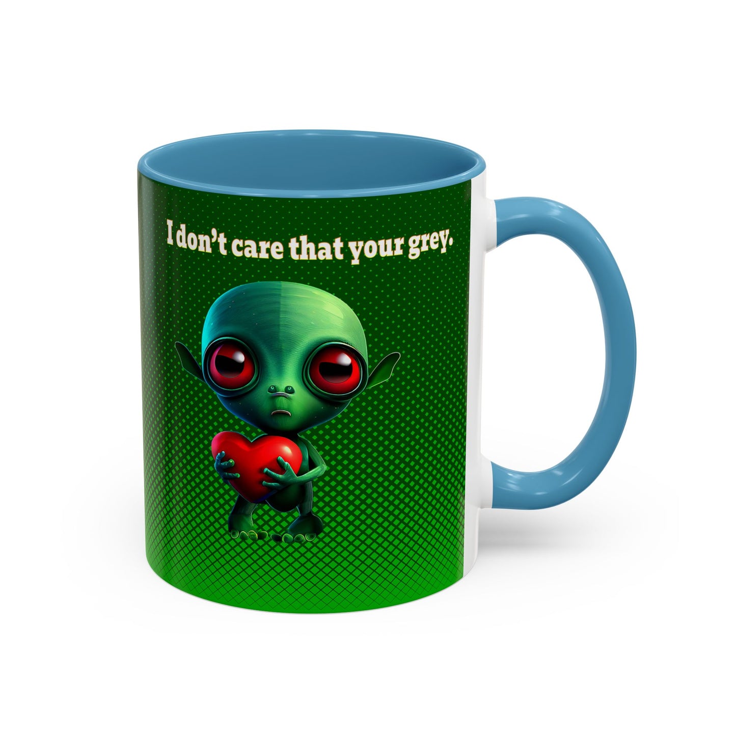 I don't care that your grey - Accent Mug (logo green)