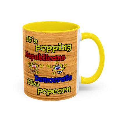 popping like popcorn - Accent Mug (butterscotch wood finish)