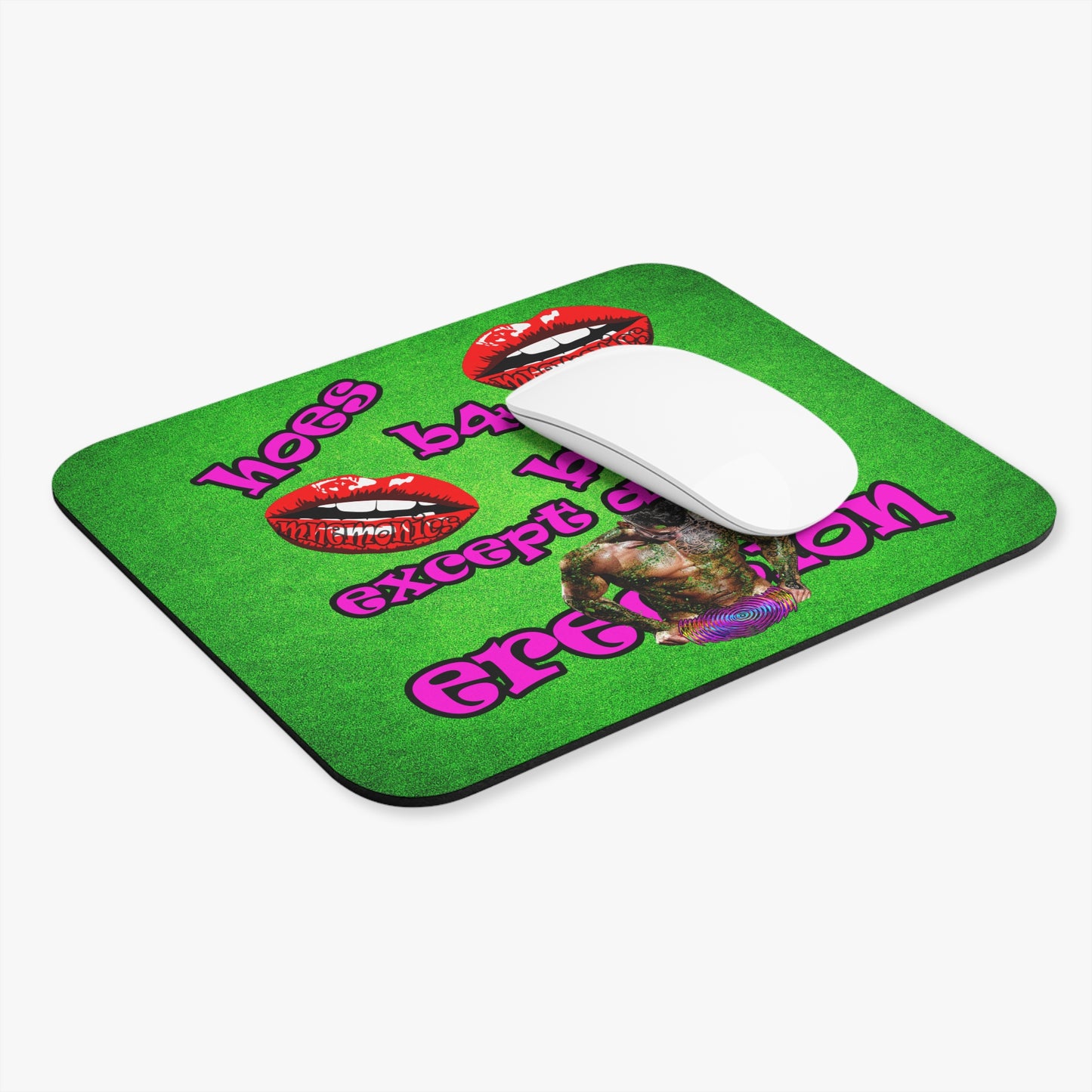 hoes b4 bros - Mouse Pad (Rectangle) (green turf)