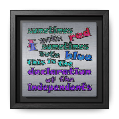 declaration of the independents - framed canvas art (brushed nickel)