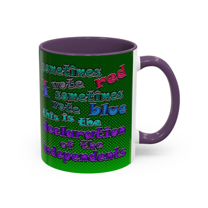 declaration of the independents - Accent Mug (logo green)