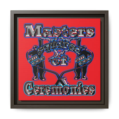 em cee squared - framed canvas art (red)