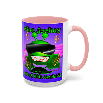 disc jockey - Accent Mug (purple-pink wave)