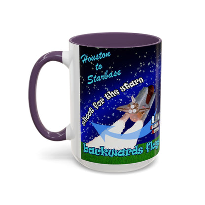 shoot for the stars - Accent Mug ('snoops' background)