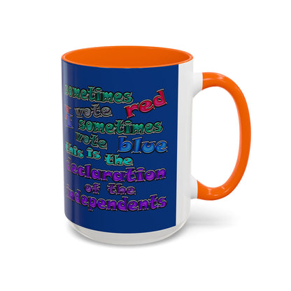 declaration of the independents - Accent Mug (dark blue)