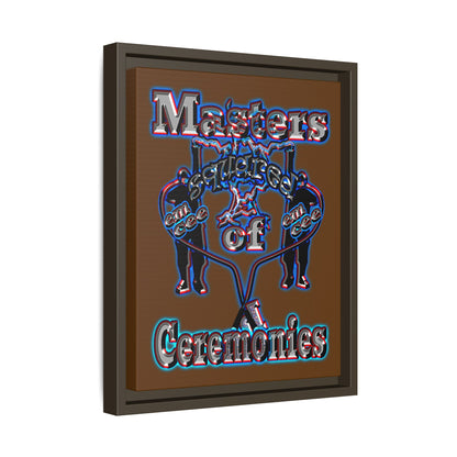em cee squared - framed canvas art (brown)
