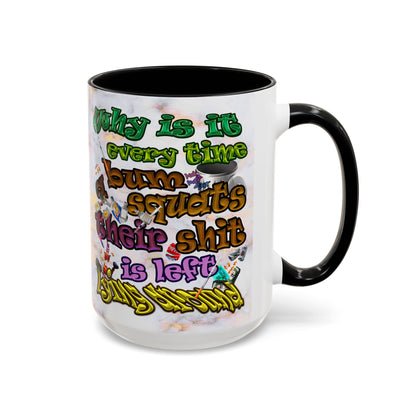 the bum's shit - Accent Mug (white marble)
