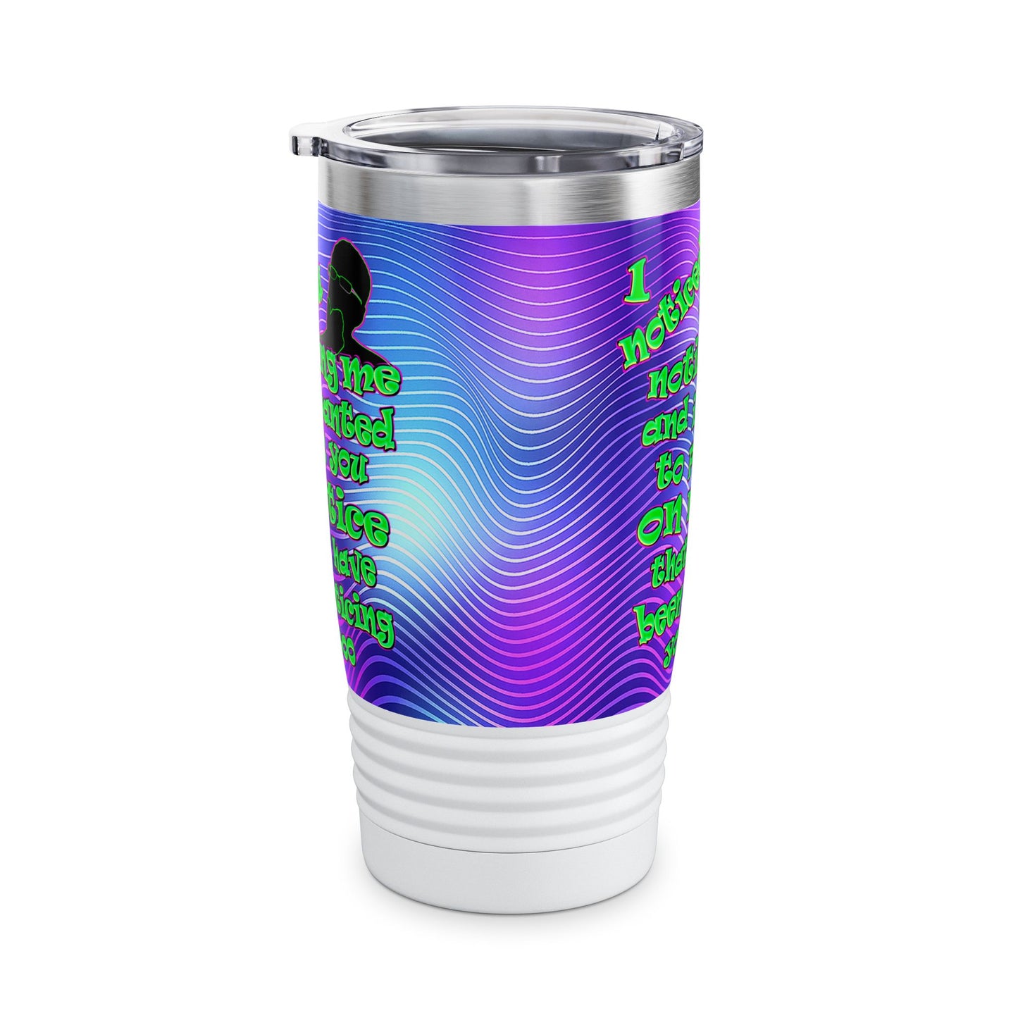 noticed you noticing - Ringneck Tumbler, 20oz (purple wave)