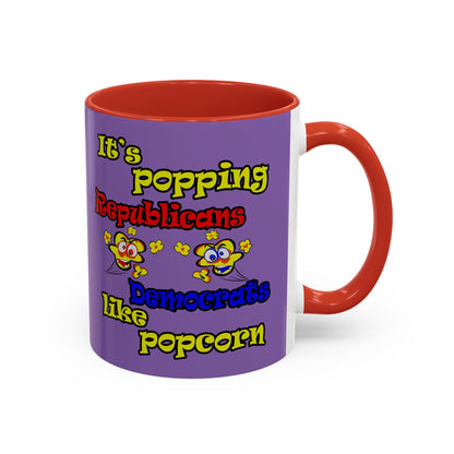 popping like popcorn - Accent Mug (light purple)