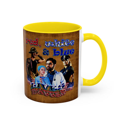 rw&b lives matter - Accent Mug (brown papyrus)