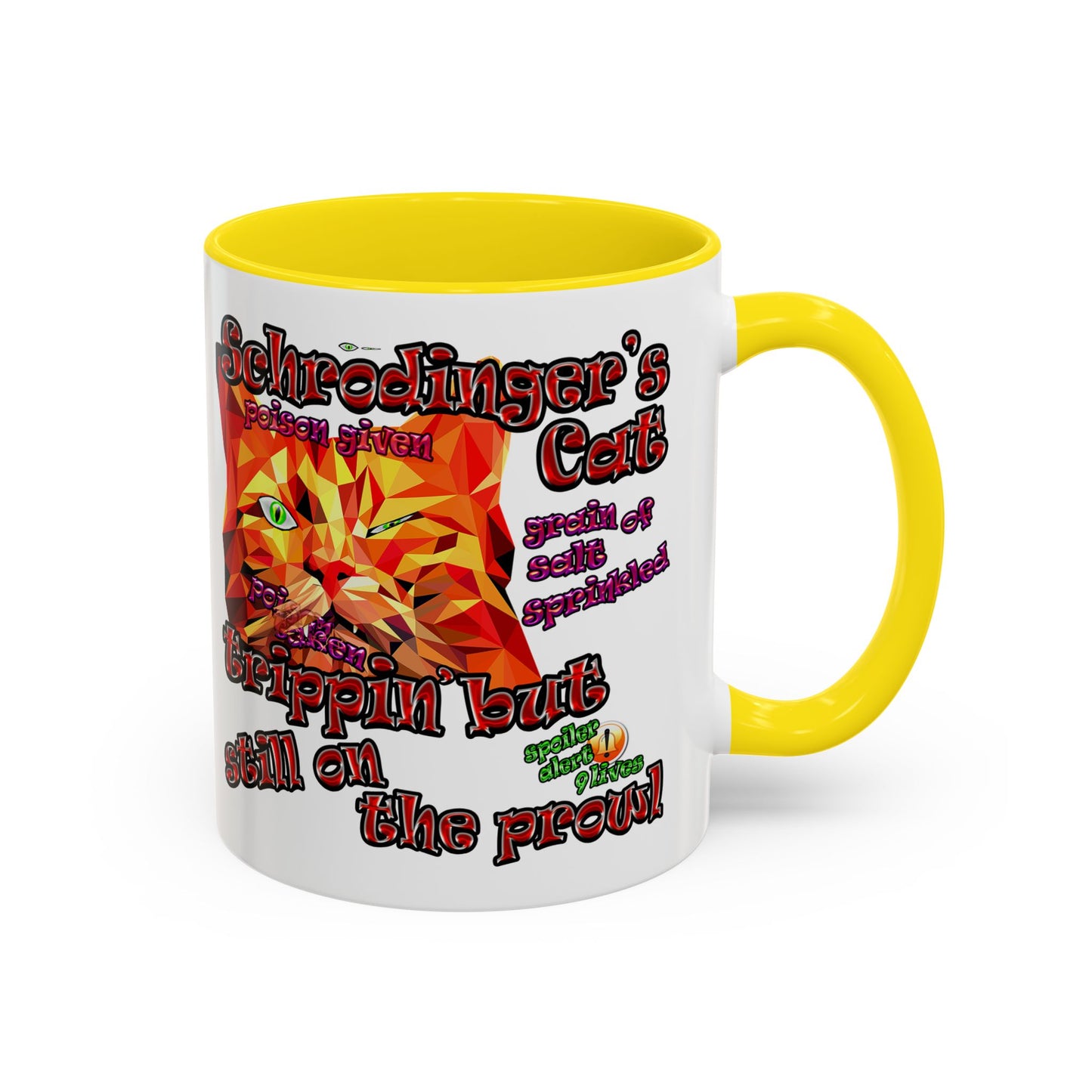 schrodinger's cat - Accent Mug (white)