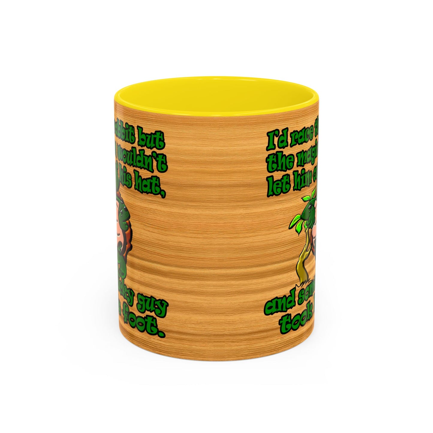 turtle race - Accent Mug (butterscotch wood finish)