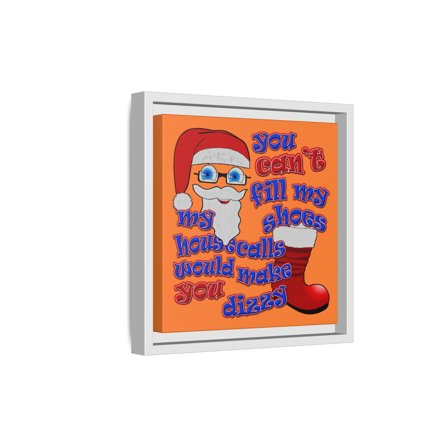 santa's shoes - framed canvas art (crusta)