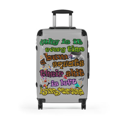 the bum's shit - Suitcase (light grey)