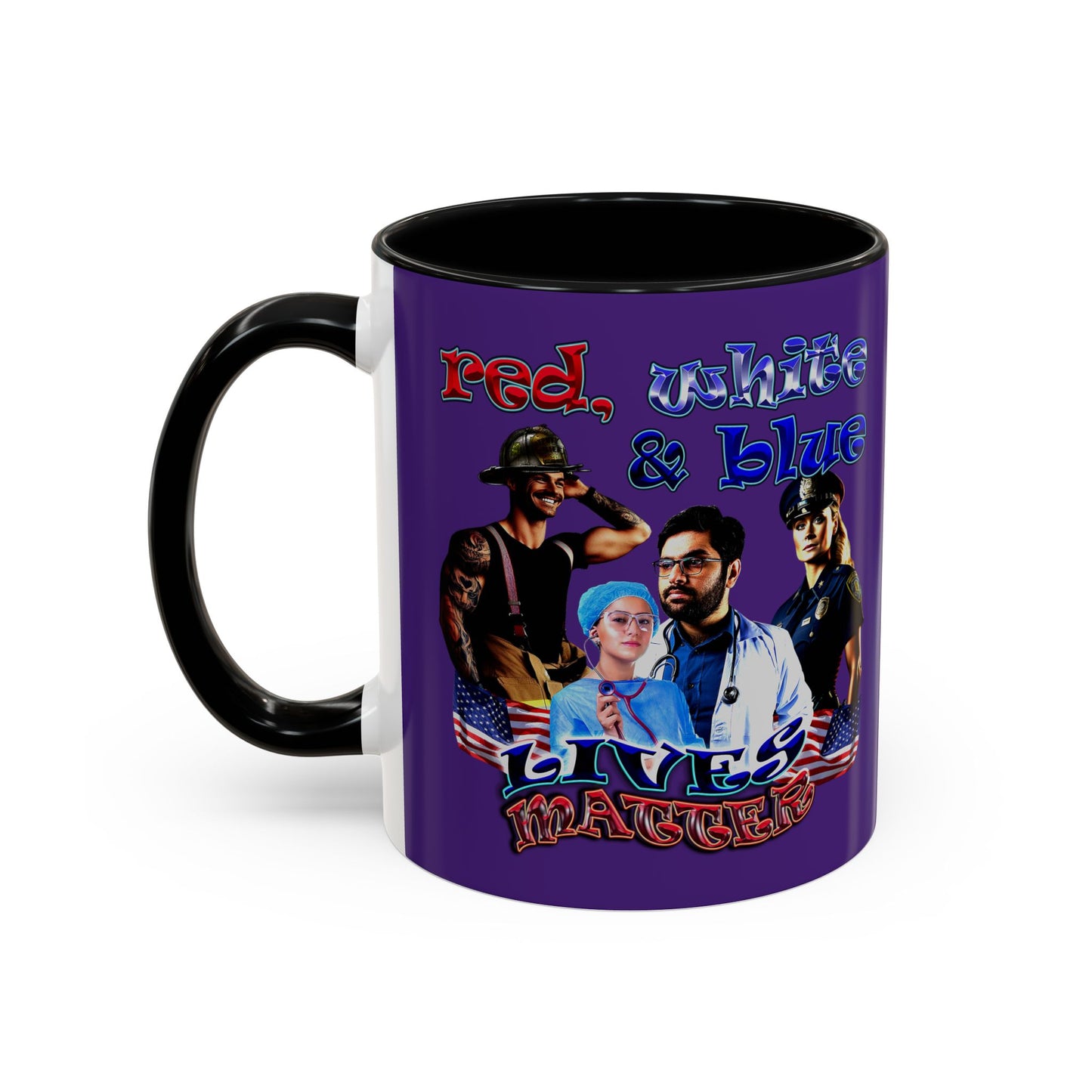 rw&b lives matter - Accent Mug (purple)