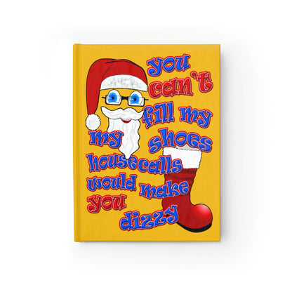 santa's shoes - journal-lined (yellow)