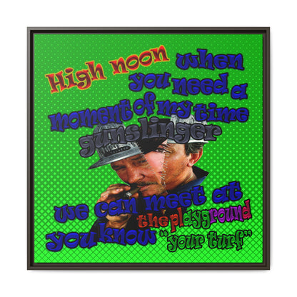 high noon - framed canvas art (logo green)