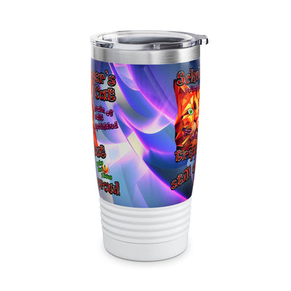 schrodinger's cat - Ringneck Tumbler, 20oz (grey-pink wave)