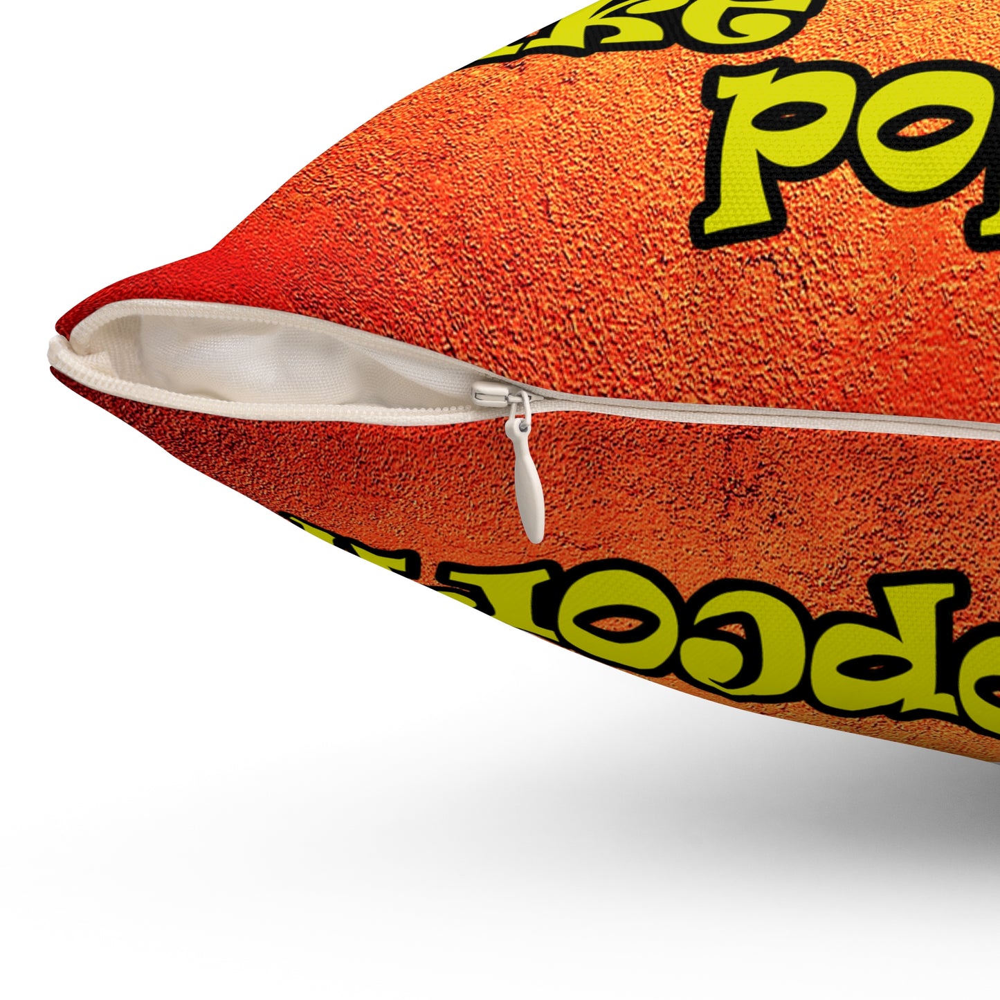 popping like popcorn - Spun Polyester Square Pillow - (burnt orange)