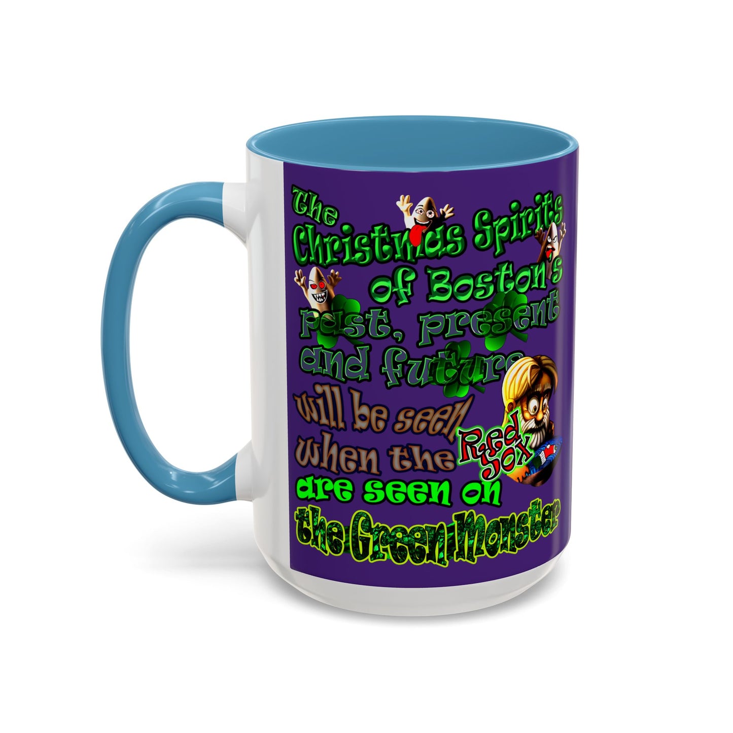 christmas spirits of boston - Accent Mug (purple)