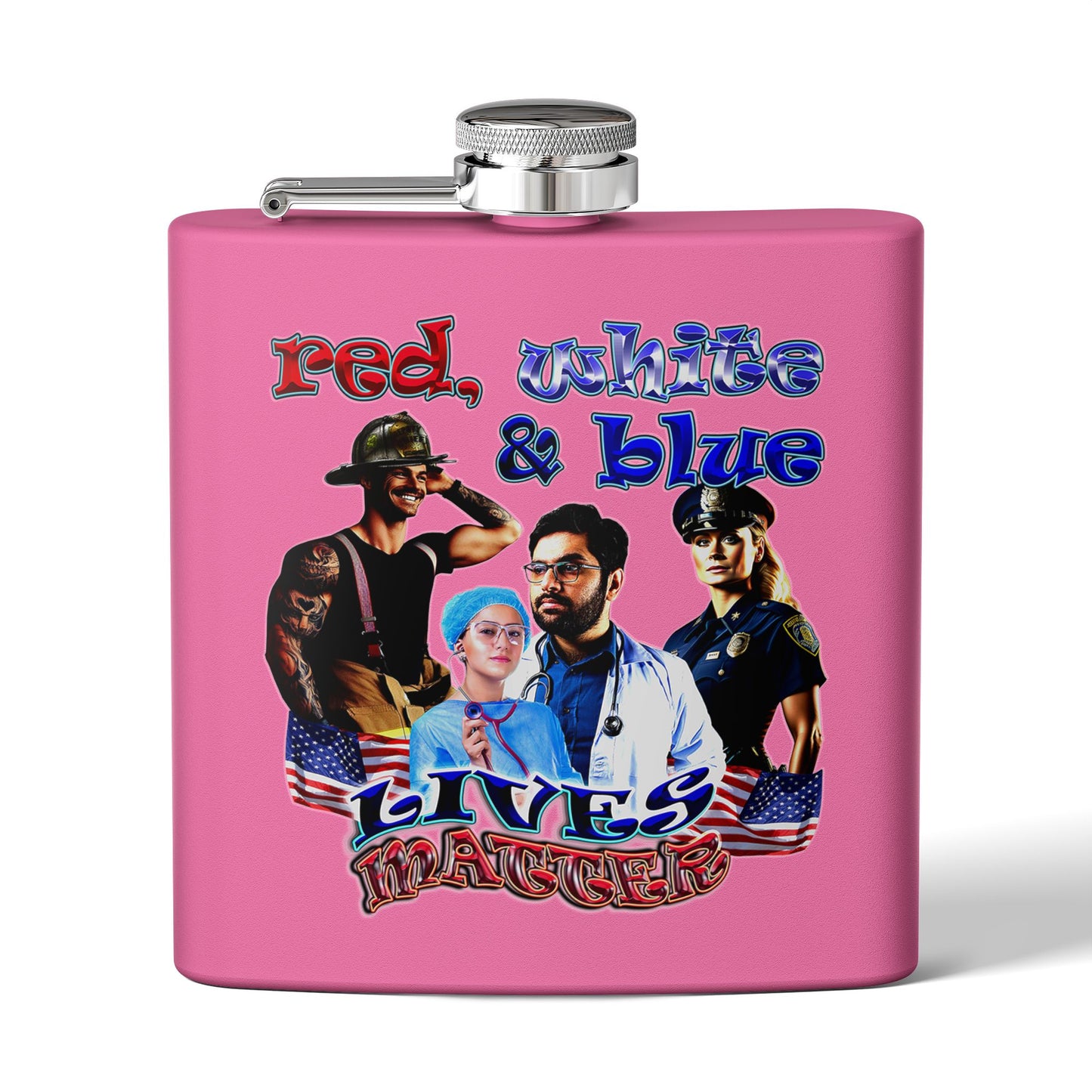 rw&b lives matter - Stainless Steel Flask