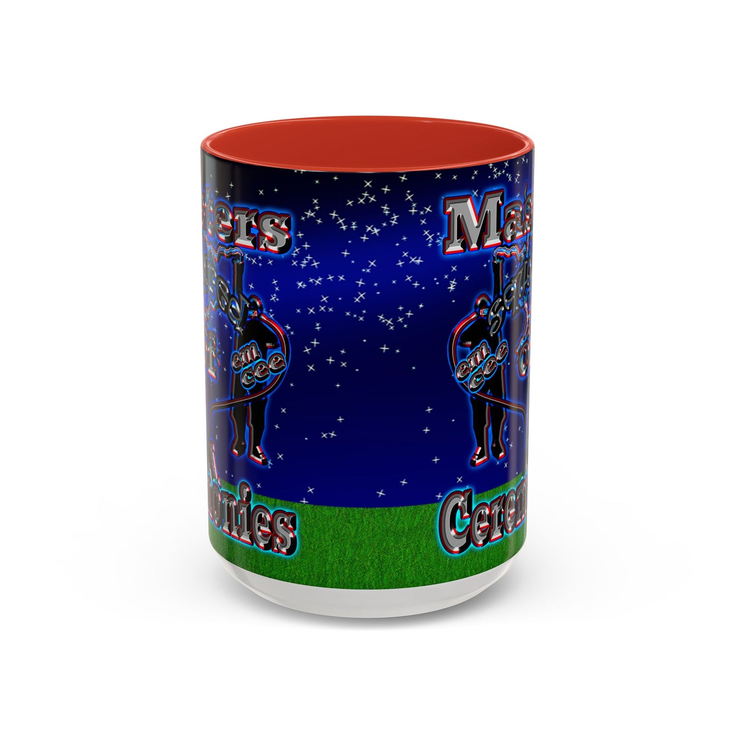 em cee squared - Accent Mug ('snoops' background)