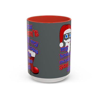 santa's shoes - Accent Mug (dark grey)