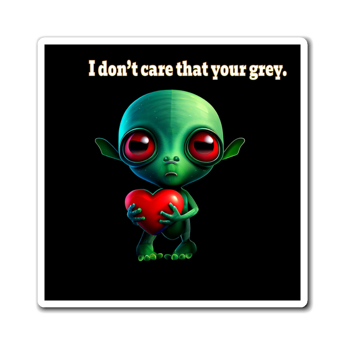 I don't care that your grey - Magnets - (black)
