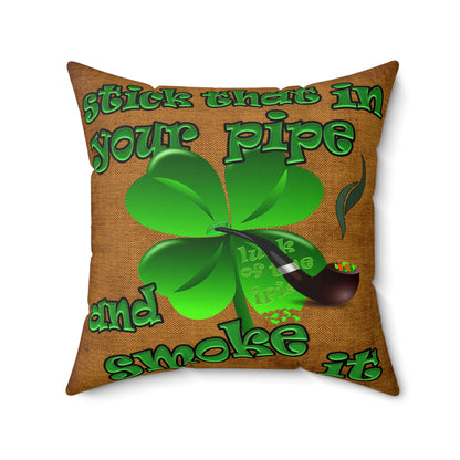 celtics logo - Faux Suede Square Pillow - (dichromatic brown papyrus)