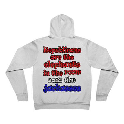 donkeys and elephants - Unisex Sponge Fleece Pullover Hoodie