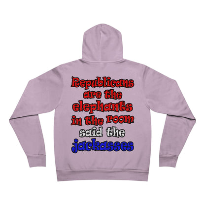 donkeys and elephants - Unisex Sponge Fleece Pullover Hoodie