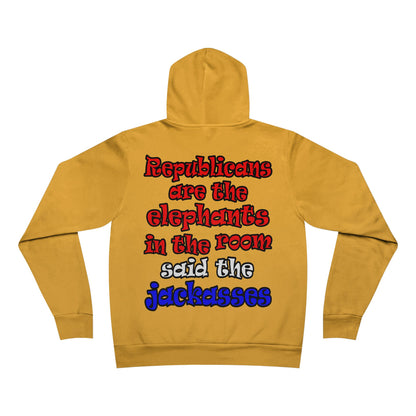 donkeys and elephants - Unisex Sponge Fleece Pullover Hoodie