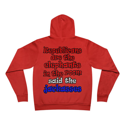 donkeys and elephants - Unisex Sponge Fleece Pullover Hoodie