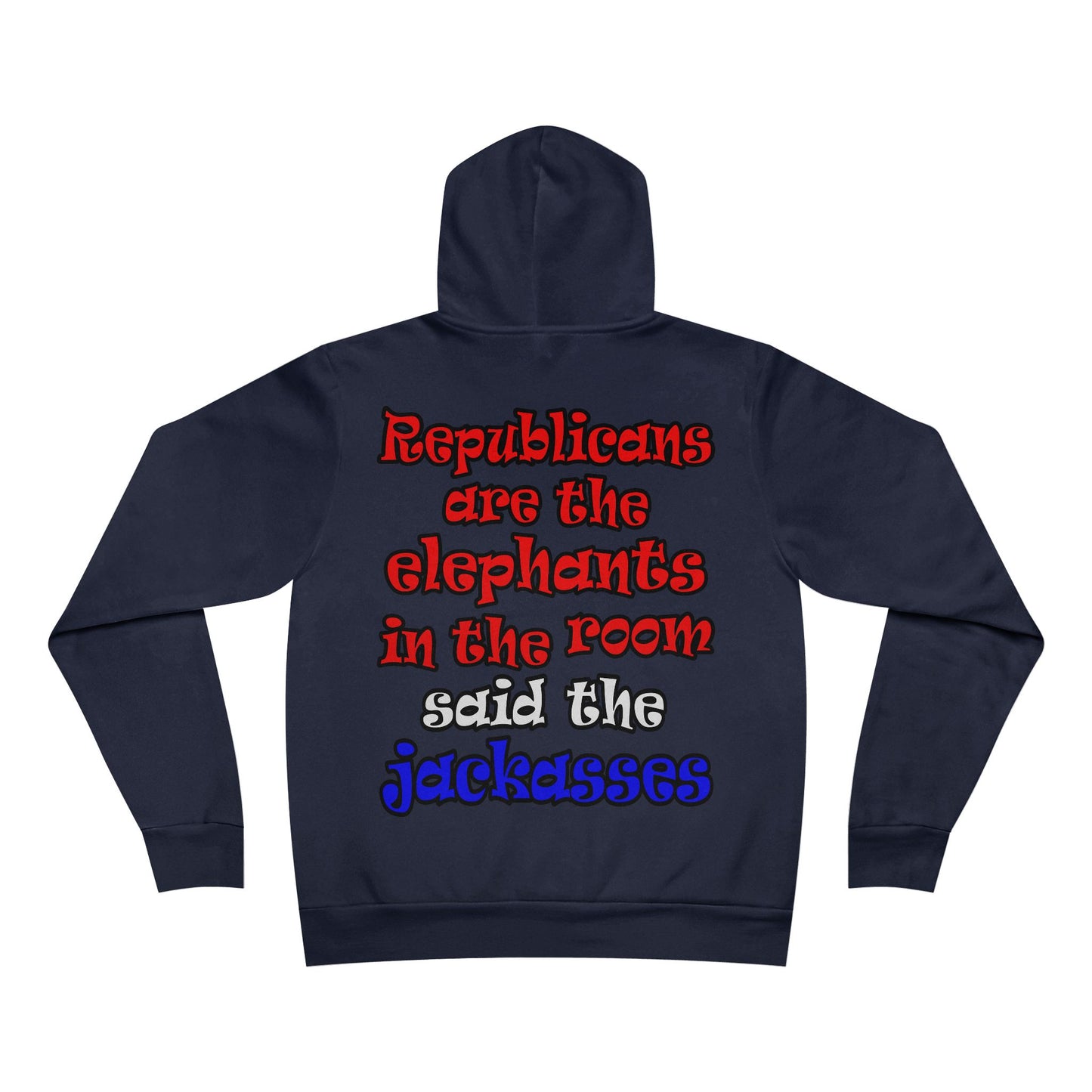 donkeys and elephants - Unisex Sponge Fleece Pullover Hoodie