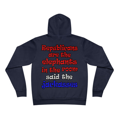 donkeys and elephants - Unisex Sponge Fleece Pullover Hoodie