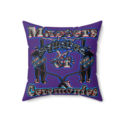 em cee squared - Faux Suede Square Pillow - (purple)