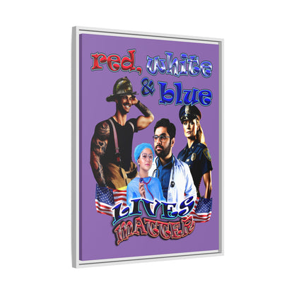 rw&b lives matter - framed canvas art (light purple)