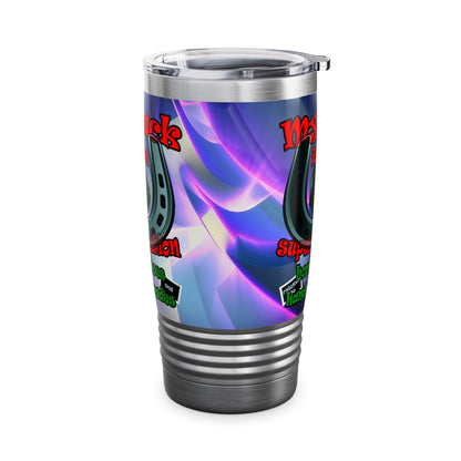 my luck - Ringneck Tumbler, 20oz (grey-pink wave)