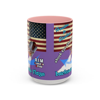 shoot for the stars - Accent Mug (light purple)