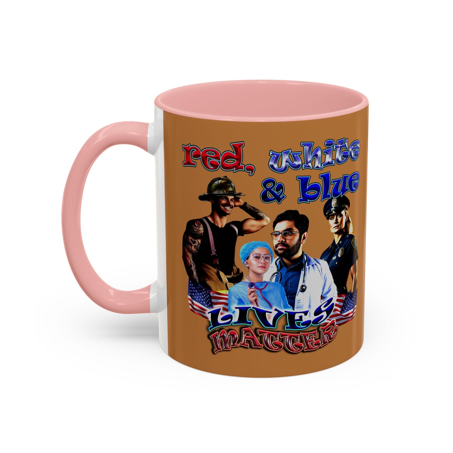 rw&b lives matter - Accent Mug (light brown)