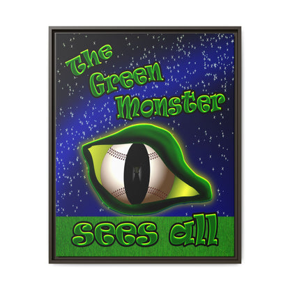 green monster - framed canvas art ('snoops' background)