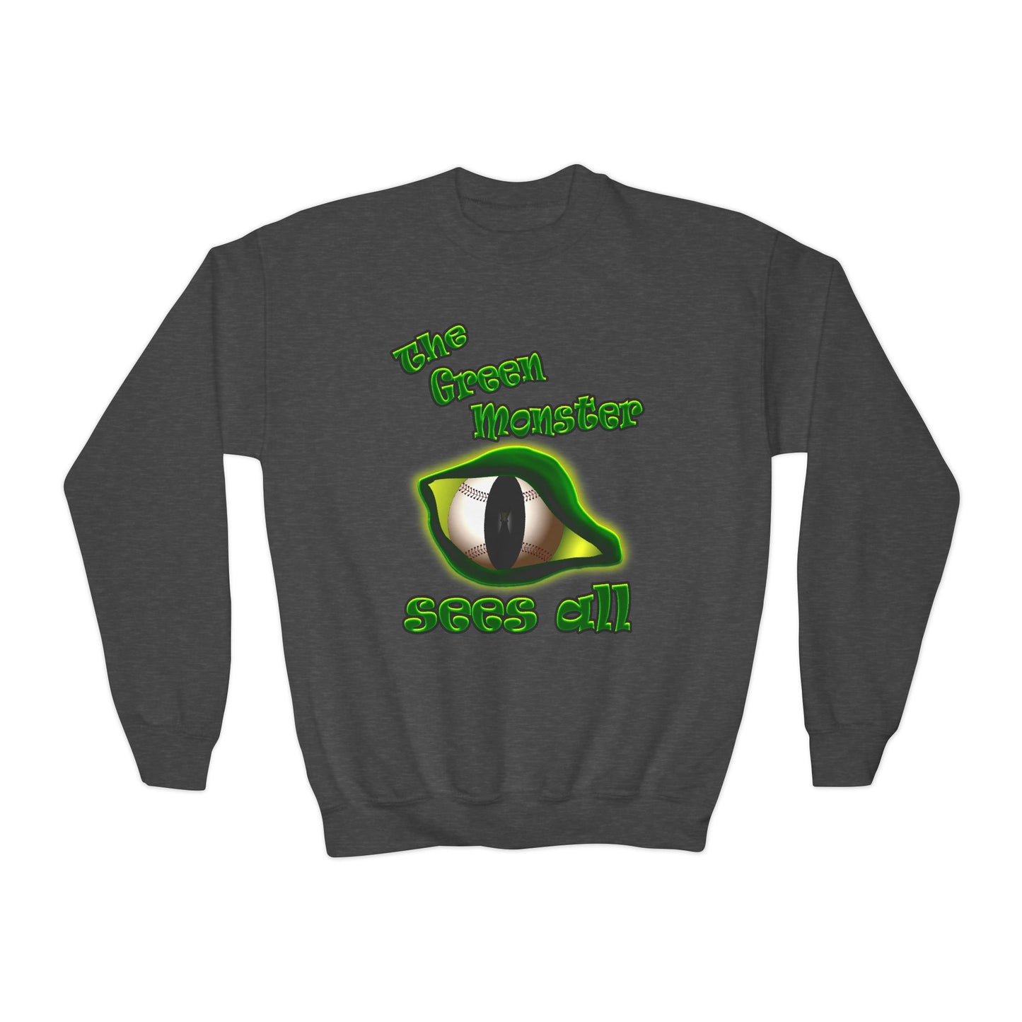 green monster - Youth Crewneck Sweatshirt