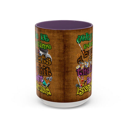 the bum's shit - Accent Mug (brown papyrus)