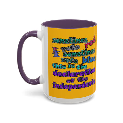 declaration of the independents - Accent Mug (yellow)