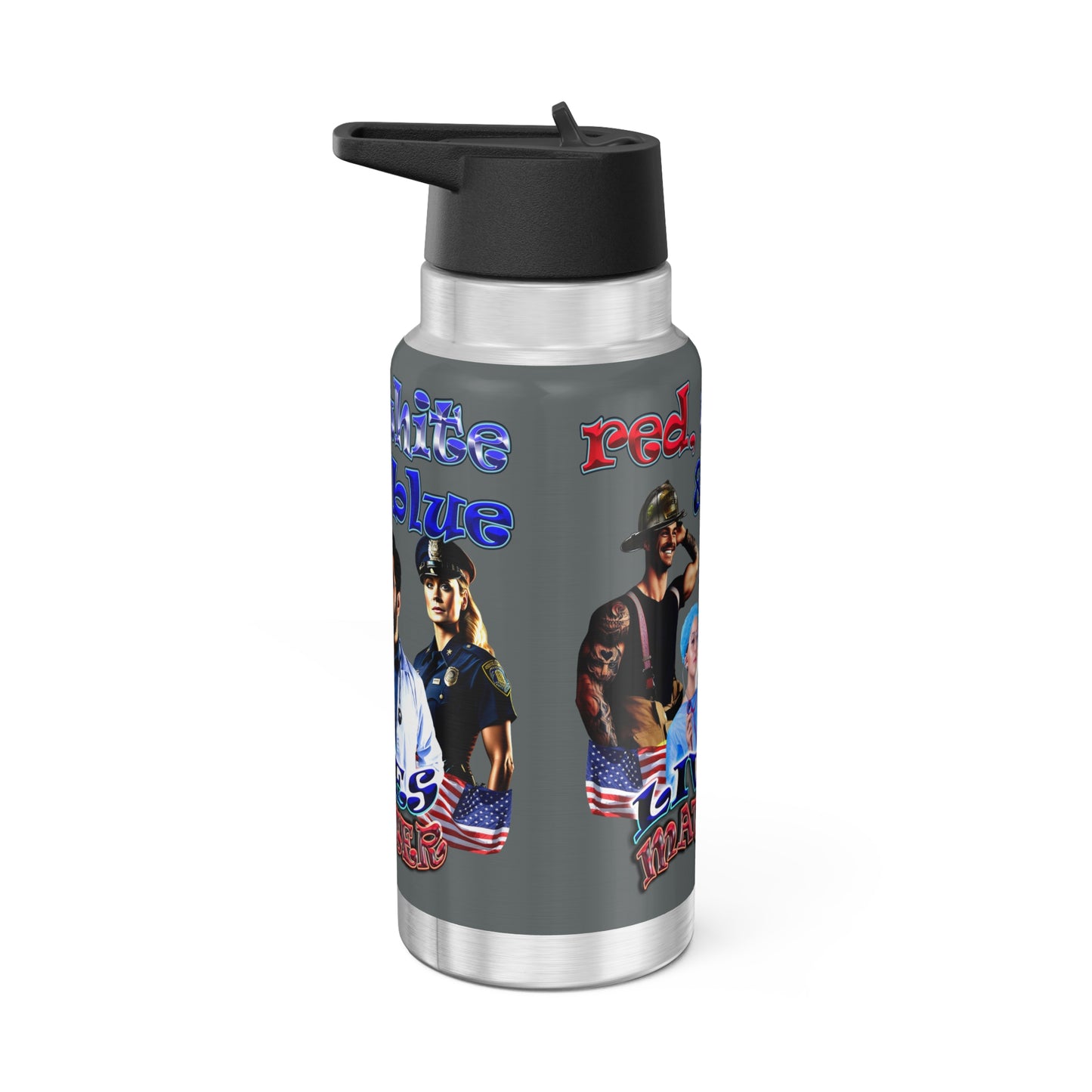 rw&b lives matter - Gator Tumbler, 32oz (dark grey)