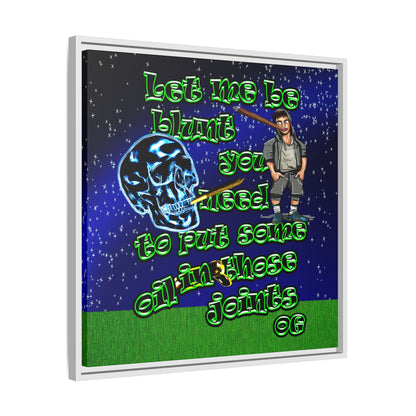 og - framed canvas art ('snoops' background)