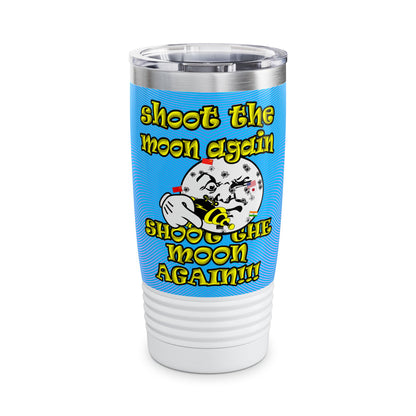 shoot the moon again - Ringneck Tumbler, 20oz (light blue-purple wave)